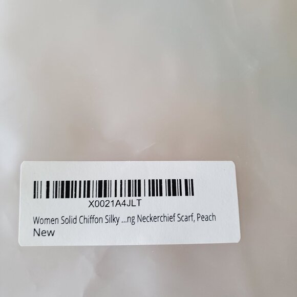 Serenita Women Solid Chiffon Silky Scarf Pean - Picture 3 of 5